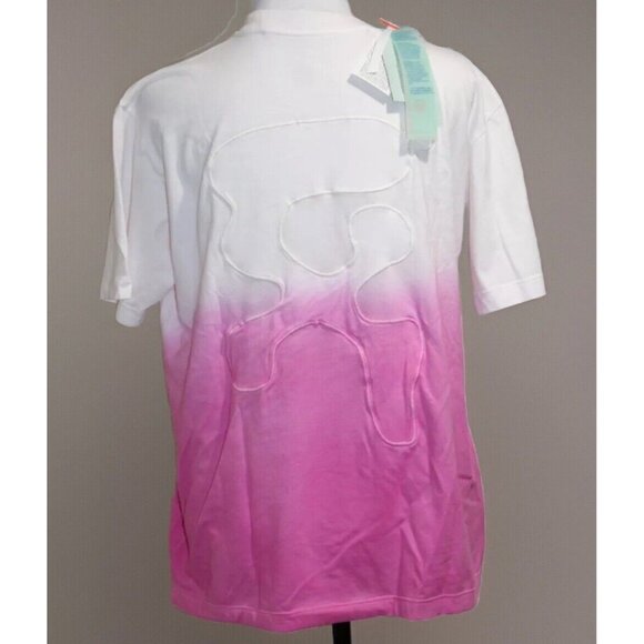 Off White Wavy X Pink Ombre T Shirt Authentic WORN 2X Original Tag Italy Women M - Picture 2 of 11